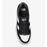 Diesel Mens S-D Long Low Sneakers In Black & White