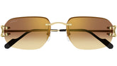 Cartier Womens Sunglasses In Shiny Gold