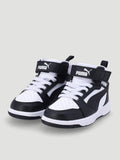 Puma Boys rebound V6 Mid Ac+ Inf Shoes In Black & White