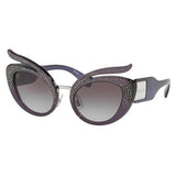 Miu Miu Cat Eye Womens Sunglasses In Transparent Violet