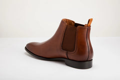 Florsheim mens Flex II Chelsea Leather Boots In Cognac