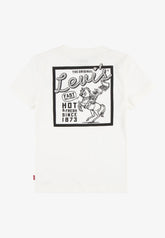 Levis Pizza Delivery Cowboy T-Shirt For Boys In Egret