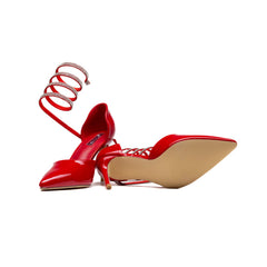 Plum Pl081342 Ladies Maria Heels Red