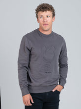 Ben Sherman Embossed 3D Happy Bear Sweater Charcoal