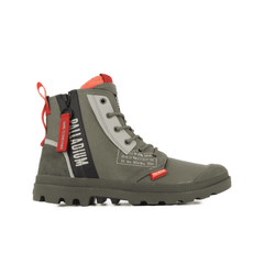 Palladuim Mens Pampa Hi Dare Zip Shoes Olive