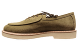 Zerga Mens Lazio Leather Suede Shoes In Olive