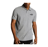 Puma Mens Ess Grey Pique Polo Golfer