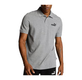 Puma Mens Ess Grey Pique Polo Golfer