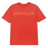 Caterpillar Red Tonal Logo Tee Flame