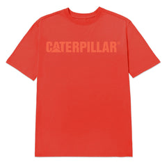 Caterpillar Red Tonal Logo Tee Flame