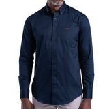 Pringle Mens William Long Sleeve Classic Shirt In Navy