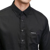 Pringle Mens William Long Sleeve Classic Shirt In Black