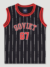 Soviet Boys Metro Crew Neck Fashion Tank Tops In Black/Red