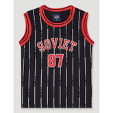 Soviet Boys Metro Crew Neck Fashion Tank Tops In Black/Red