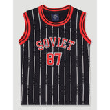 Soviet Boys Metro Crew Neck Fashion Tank Tops In Black/Red