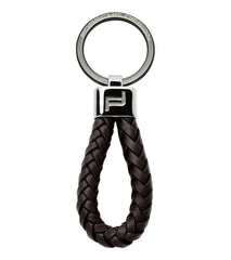 Porsche Pd Keyring Leather Cord Dark Brown