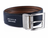 Pringle Mens Cedric Reverible Leather Belt In Navy
