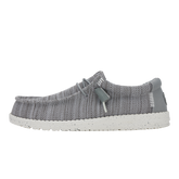 Hey Dude Mens Wally Grey Stretch Mesh Shoes