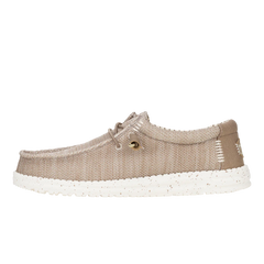 Hey Dude Mens Wally Stretch Mesh Shoes In Brown