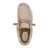 Hey Dude Mens Wally Stretch Mesh Shoes In Brown