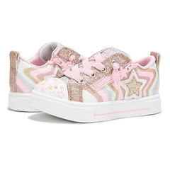 Skechers Girls Children Twinkle Sparks Slip On Sneaker In Rosegold