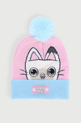 Girls One Up Beanie Gabby'S Dollhouse Pink & Blue