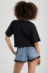 Sissyboy Womens Boxy Oversized T-Shirt In Black