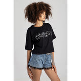 Sissy boy Womens Boxy Oversized T-Shirt In Black