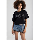 Sissy boy Womens Boxy Oversized T-Shirt In Black