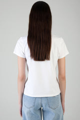 Sissyboy Womens Regular T-shirt With Pearl Logo In White