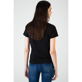 Sissy boy Womens Regular T-shirt With Raised Pearl In Black