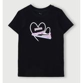 Puma Girls Graphic Slim Sneaker T-Shirt In Black