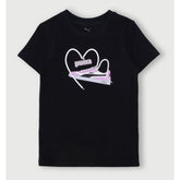 Puma Girls Graphic Slim Sneaker T-Shirt In Black