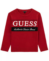 Guess Boys Long Sleeve 7B Sweater In Red