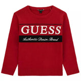 Guess Boys Long Sleeve 7B Sweater In Red