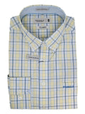 Pringle Mens Edwars Long Sleeve Clasic Shirt In Yellow And Blue