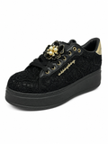 Sissy Boy Womens Yvette Platform Sneaker In Black