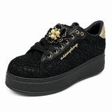 Sissy Boy Womens Yvette Platform Sneaker In Black