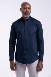 Pringle Mens William Long Sleeve Classic Shirt In Navy