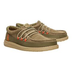 Hey Dude mens Wally Guard Stretch Sox Shoes In Olive