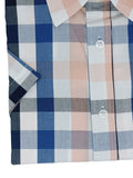Jeep Mens Casual Yarn Dye Check Shirt In Coral