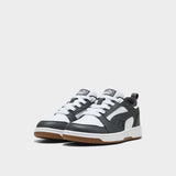 Puma Boys Rebound V6 Lo Ac+ Inf Shoes In Grey & White