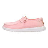 Hey Dude Womens Wendy Chambray Grid Shoes In Pale Pink
