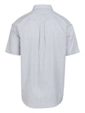 Pringle Mens Trumen Shor Sleev Classic Shirt In White And Blue