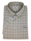 Pringle Mens Oscar Short Sleeve Classic Oxford Shirt In Stone