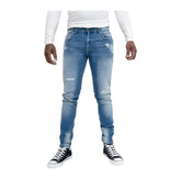 Soviet Mens Fashion Skinny Jeans In Indigo