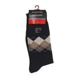 Pierre Cardin Mens Triple Argyle Socks In Black Multi