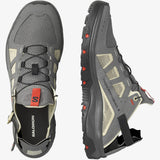 Salomon Mens Techamphibian 5 Shoes In Pewter/Moth/Fiery Red
