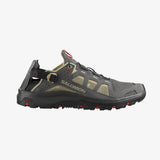 Salomon Mens Techamphibian 5 Shoes In Pewter/Moth/Fiery Red