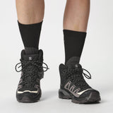 Salomon Womens X Ultra 360 Mid Gtx Shoes In Black/Plum Kitten/Shale